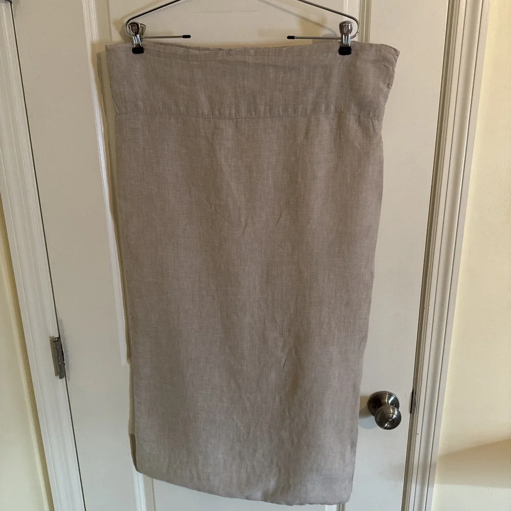 RH Restoration Hardware 100% Linen Khaki King Pillowcase (one)